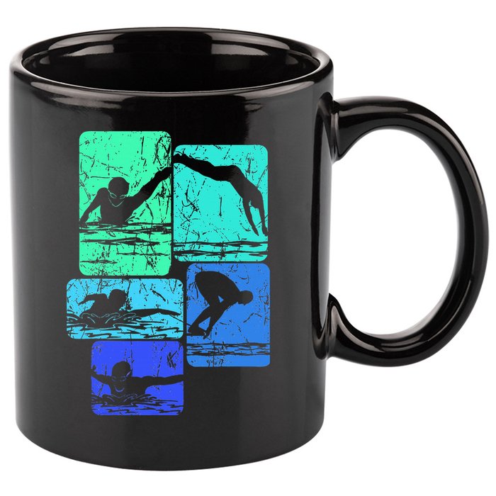 Swimming Swimmers 11oz C Handle Ceramic Mug