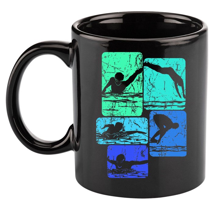Swimming Swimmers 11oz C Handle Ceramic Mug