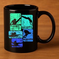 Swimming Swimmers 11oz C Handle Ceramic Mug