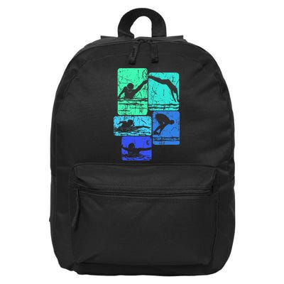 Swimming Swimmers 16 in Basic Backpack