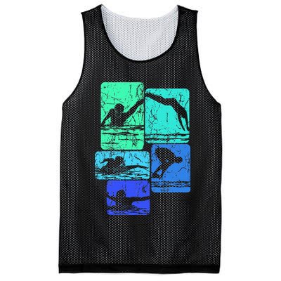Swimming Swimmers Mesh Reversible Basketball Jersey Tank