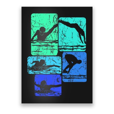 Swimming Swimmers Poster