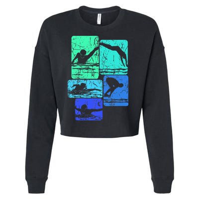 Swimming Swimmers Cropped Pullover Crew