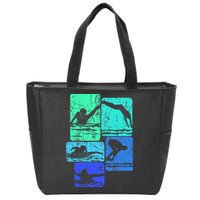 Swimming Swimmers Zip Tote Bag