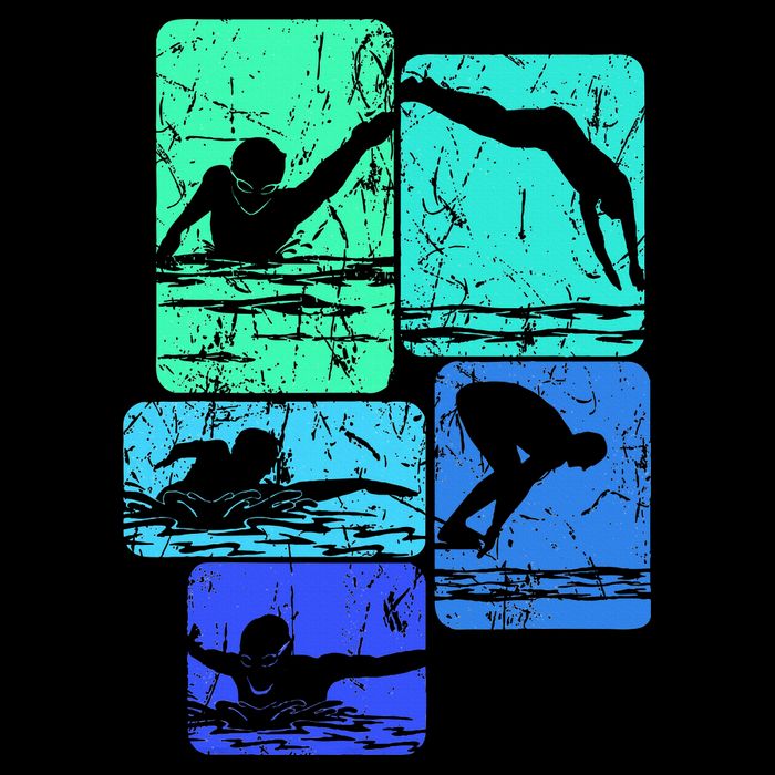 Swimming Swimmers Zip Tote Bag