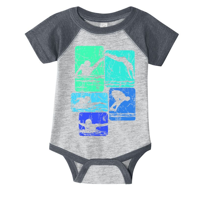 Swimming Swimmers Infant Baby Jersey Bodysuit
