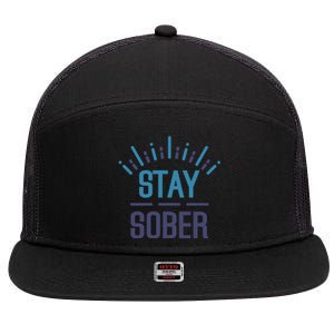 Stay Sober 7 Panel Mesh Trucker Snapback Hat