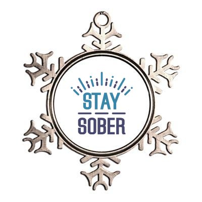 Stay Sober Metallic Star Ornament