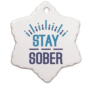 Stay Sober Ceramic Star Ornament