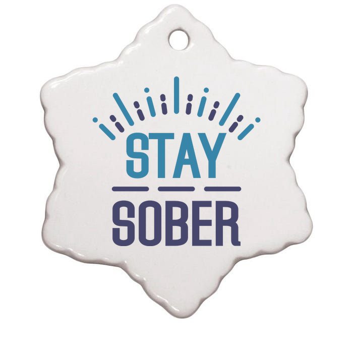 Stay Sober Ceramic Star Ornament