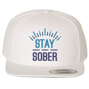 Stay Sober Wool Snapback Cap