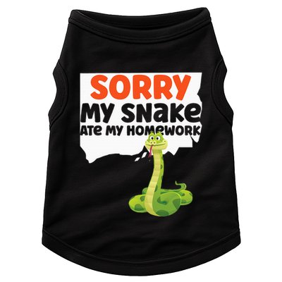 Snake Serpent Sorry My Snake Ate My Homework Doggie Tank