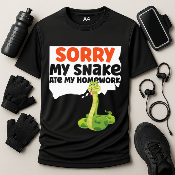 Snake Serpent Sorry My Snake Ate My Homework Performance Shirt