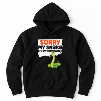 Snake Serpent Sorry My Snake Ate My Homework Hoodie
