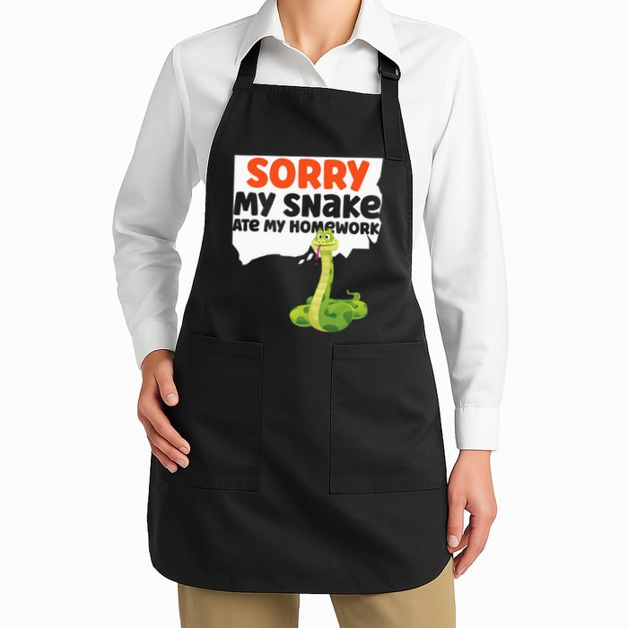 Snake Serpent Sorry My Snake Ate My Homework Apron