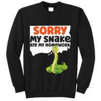 Snake Serpent Sorry My Snake Ate My Homework Sweatshirt