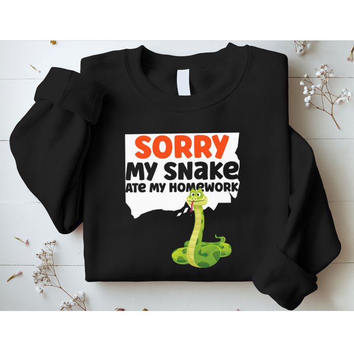 Snake Serpent Sorry My Snake Ate My Homework Sweatshirt