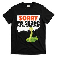 Snake Serpent Sorry My Snake Ate My Homework T-Shirt