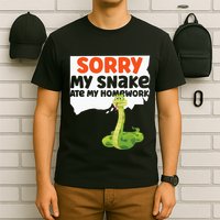 Snake Serpent Sorry My Snake Ate My Homework T-Shirt