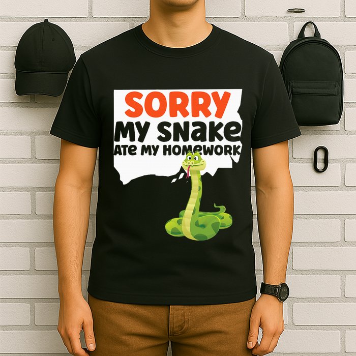 Snake Serpent Sorry My Snake Ate My Homework T-Shirt