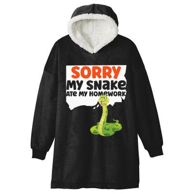 Snake Serpent Sorry My Snake Ate My Homework Hooded Wearable Blanket