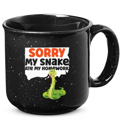 Snake Serpent Sorry My Snake Ate My Homework 15oz Campfire Ceramic Mug
