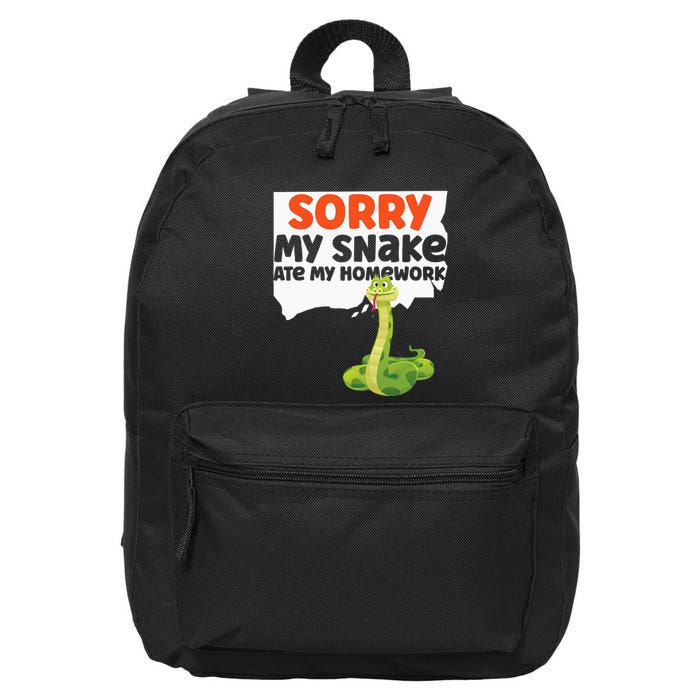Snake Serpent Sorry My Snake Ate My Homework 16 in Basic Backpack