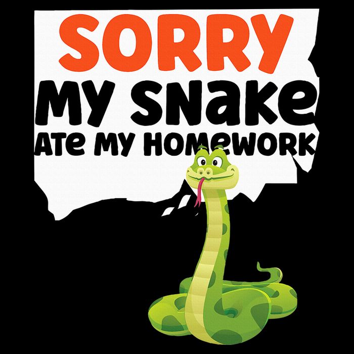 Snake Serpent Sorry My Snake Ate My Homework 16 in Basic Backpack