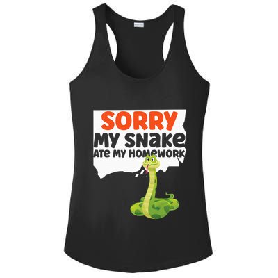 Snake Serpent Sorry My Snake Ate My Homework Ladies PosiCharge Competitor Racerback Tank