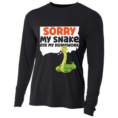 Snake Serpent Sorry My Snake Ate My Homework Cooling Performance Long Sleeve Crew