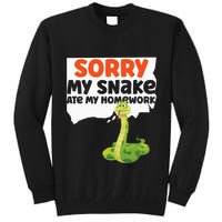 Snake Serpent Sorry My Snake Ate My Homework Tall Sweatshirt
