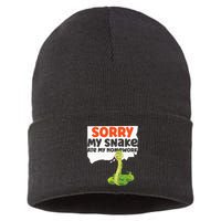 Snake Serpent Sorry My Snake Ate My Homework Sustainable Knit Beanie
