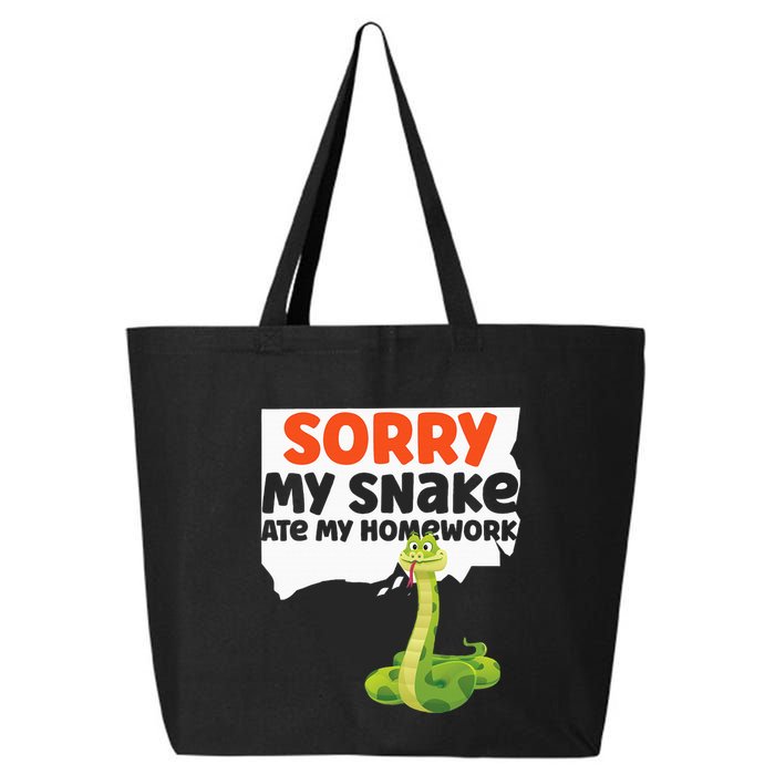 Snake Serpent Sorry My Snake Ate My Homework 25L Jumbo Tote