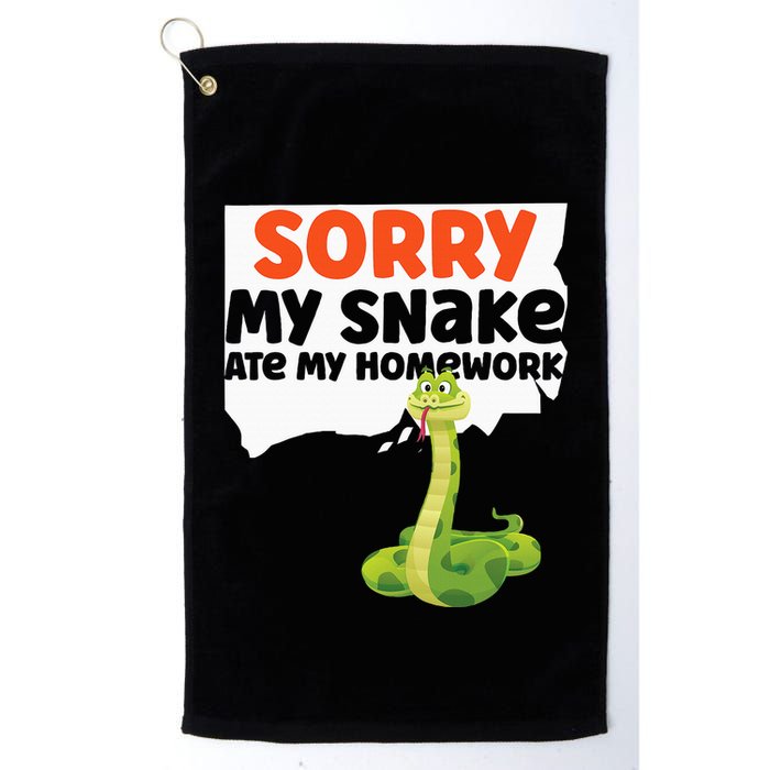 Snake Serpent Sorry My Snake Ate My Homework Golf Towel