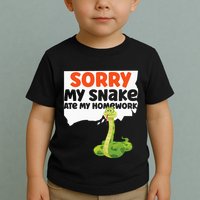 Snake Serpent Sorry My Snake Ate My Homework Toddler T-Shirt
