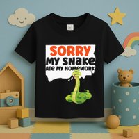 Snake Serpent Sorry My Snake Ate My Homework Toddler T-Shirt
