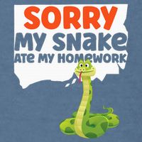 Snake Serpent Sorry My Snake Ate My Homework Garment-Dyed Sweatshirt