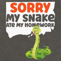 Snake Serpent Sorry My Snake Ate My Homework Cotton Canvas Backpack