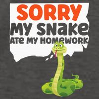 Snake Serpent Sorry My Snake Ate My Homework Vector Backpack
