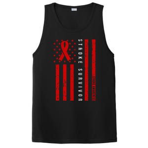 Stroke Survivor Stroke Awareness Red Ribbon Warrior PosiCharge Competitor Tank