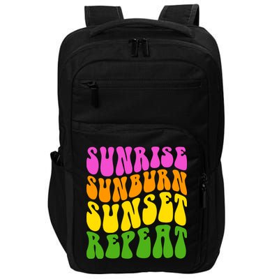 Sunrise Sunburn Sunset Repeat Retro Summer Impact Tech Backpack