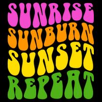 Sunrise Sunburn Sunset Repeat Retro Summer Backpack