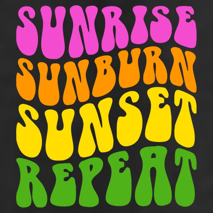 Sunrise Sunburn Sunset Repeat Retro Summer 11oz C Handle Ceramic Mug
