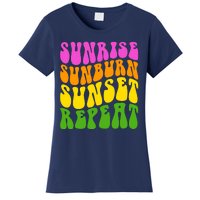 Sunrise Sunburn Sunset Repeat Retro Summer Women's T-Shirt