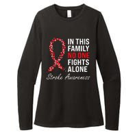 Stroke Survivor Stroke Awareness Red Ribbon Womens CVC Long Sleeve Shirt