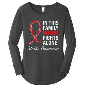 Stroke Survivor Stroke Awareness Red Ribbon Women's Perfect Tri Tunic Long Sleeve Shirt