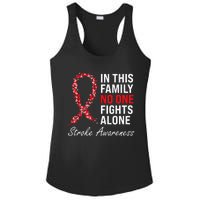 Stroke Survivor Stroke Awareness Red Ribbon Ladies PosiCharge Competitor Racerback Tank