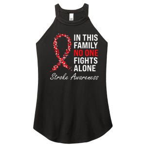 Stroke Survivor Stroke Awareness Red Ribbon Women's Perfect Tri Rocker Tank