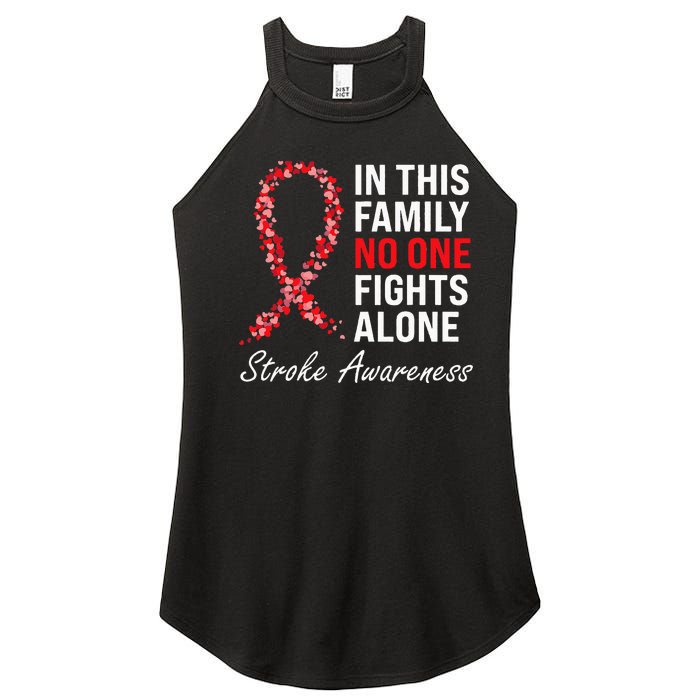 Stroke Survivor Stroke Awareness Red Ribbon Women's Perfect Tri Rocker Tank