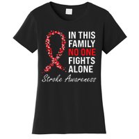 Stroke Survivor Stroke Awareness Red Ribbon Women's T-Shirt